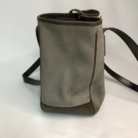 Dooney and Bourke Suede Gray Leather Strap Vintage Shoulder Bag - Picture 5 of 16